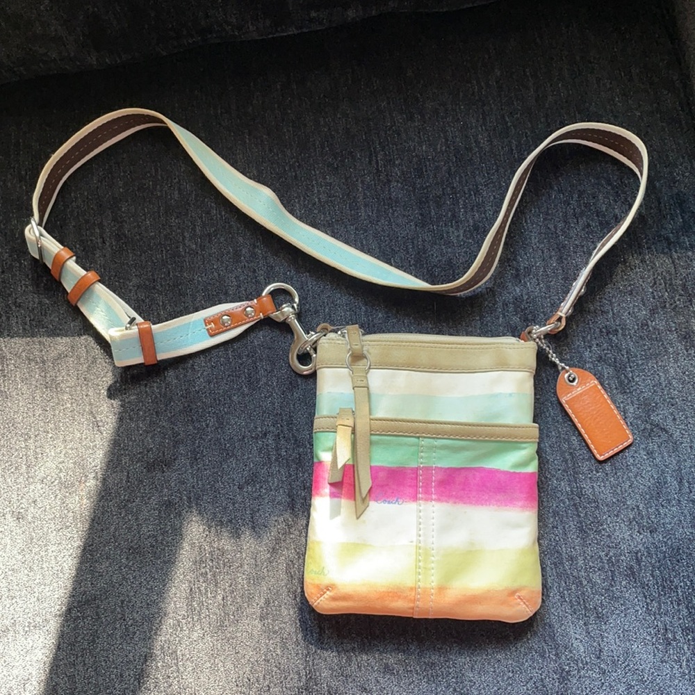 Multicolor Fabric authentic Coach crossbody bag